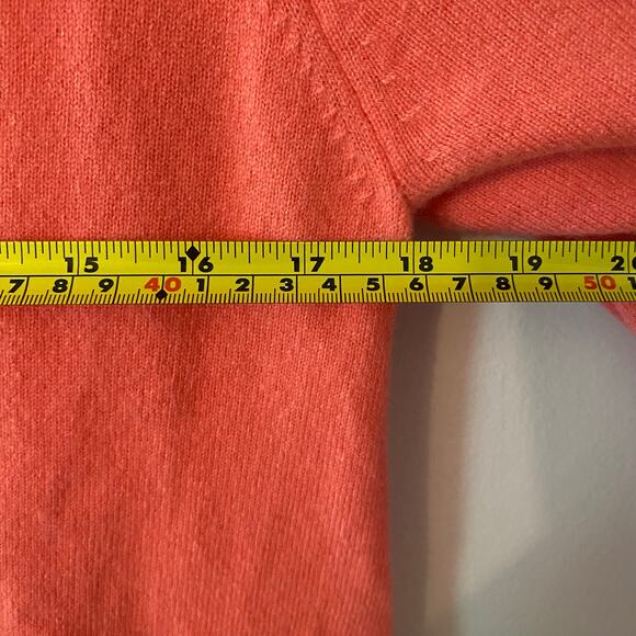 Kinross Cashmere Hot Pink V-neck Pullover Sweater Minimalist Women's size Small - Picture 8 of 9